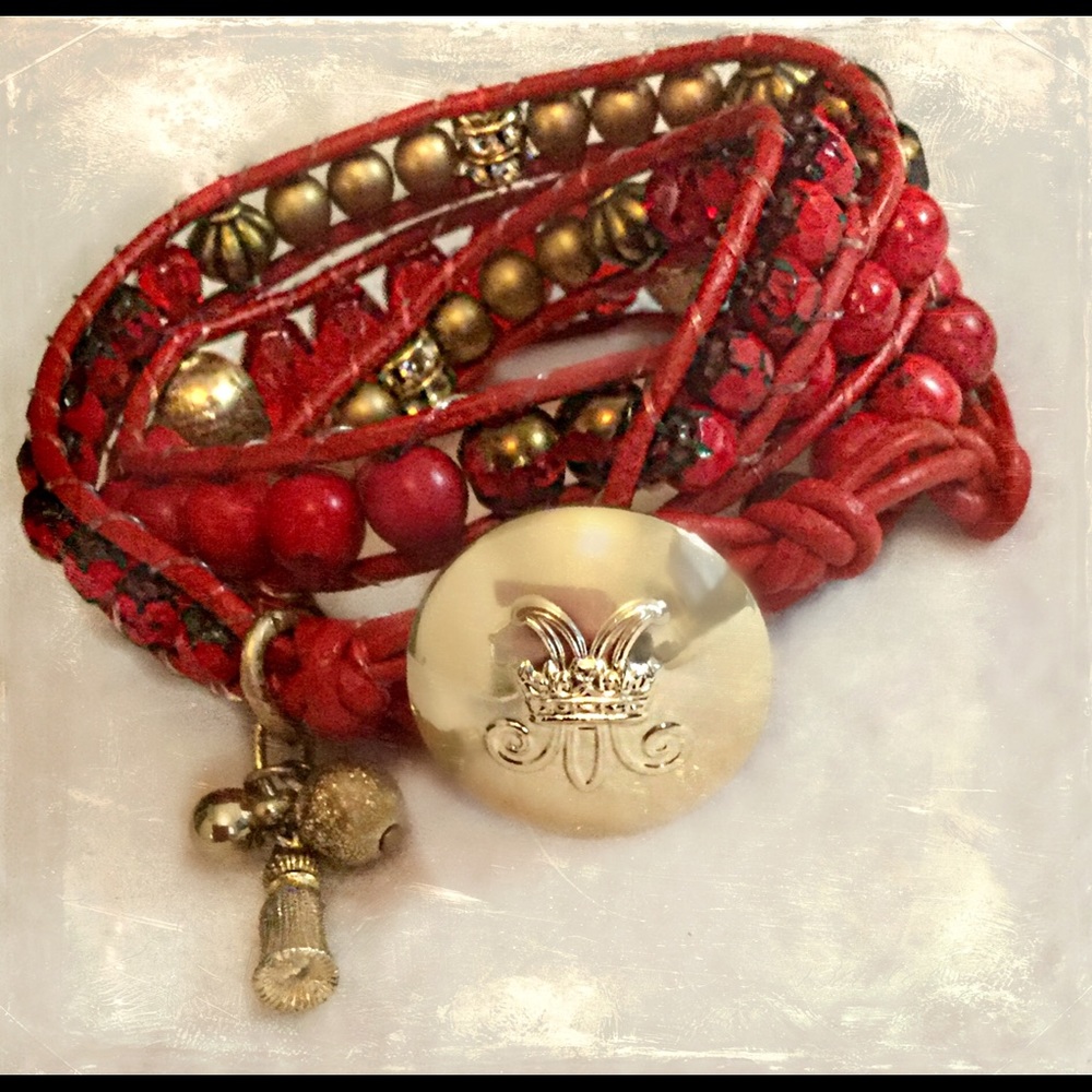 Completely Handmade Triple Wrap Bracelet